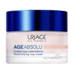 Pot blanc rosé à couvercle bleu Uriage Age Absolu crème rose redensifiante