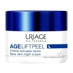 Pot blanc à couvercle bleu Uriage Age Lift Peel crème nuit peau neuve