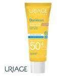 Tube jaune Uriage Bariésun crème teintée dorée SPF50+ 50 ml