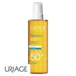Flacon spray doré Uriage Bariésun huile sèche SPF50+ 200 ml