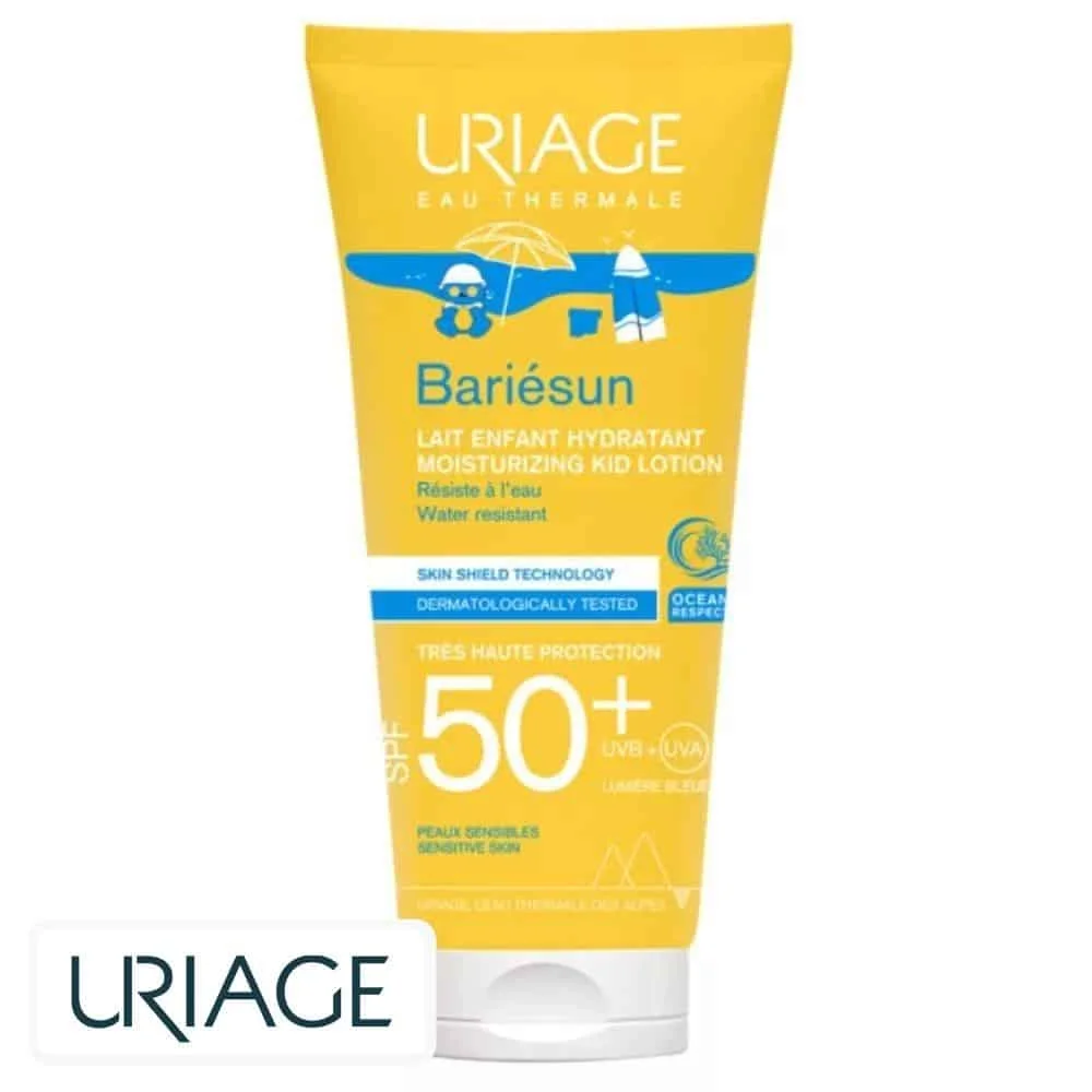 uriage-bariesun-lait-enfant-hydratant-spf50-100ml.jpg Tube jaune Uriage Bariésun lait enfant hydratant SPF50+ 100 ml