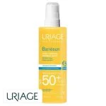 Flacon spray jaune Uriage Bariésun spray invisible SPF50+ 200 ml