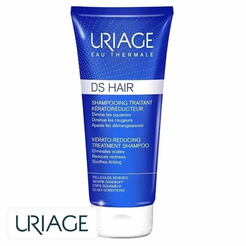 uriage-ds-hair-shampoing-traitant-kerato-reducteur-150ml.jpg Tube bleu Uriage DS Hair shampooing traitant kératoréducteur 150 ml