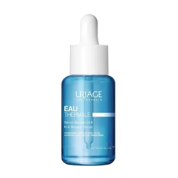 Flacon bleu à pipette Uriage Eau Thermale Sérum Booster H.A 30 ml