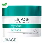 Pot blanc à couvercle vert Uriage Hyséac Pâte SOS soin local
