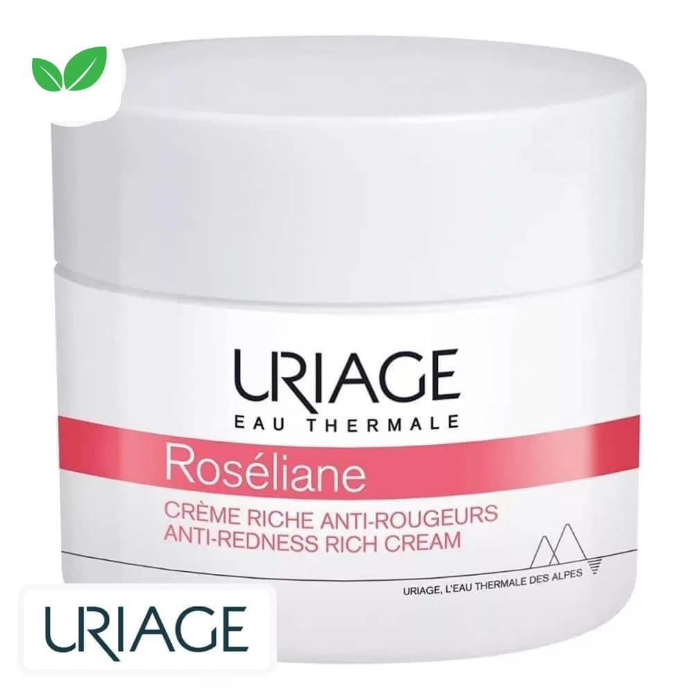 uriage-roseliane-creme-riche-anti-rougeurs-40ml.jpg Pot blanc Uriage Roséliane crème riche anti-rougeurs avec bandeau rose