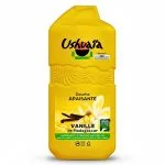 Flacon jaune Ushuaïa Douche Apaisante Vanille de Madagascar avec fleur et gousses