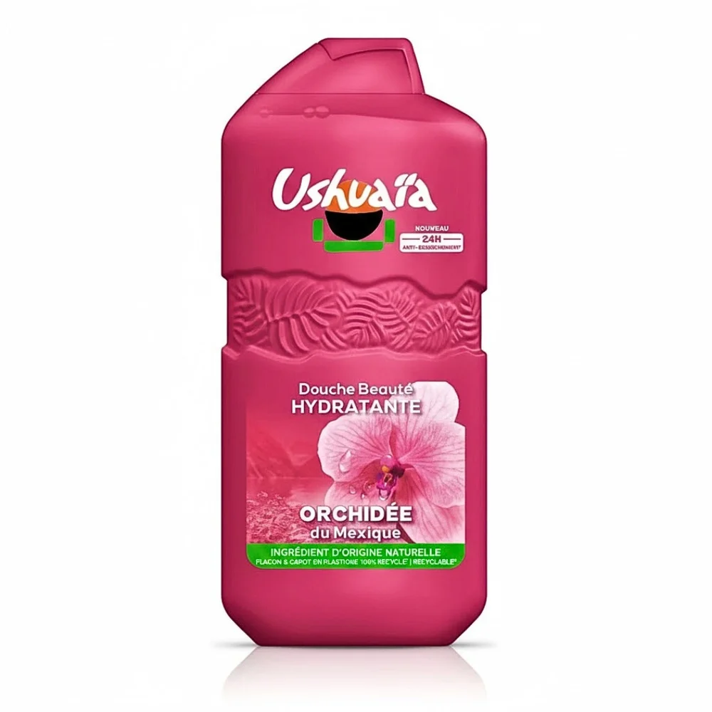 ushuaia-douche-beauty-hydratante-orchidee-280ml.jpg Flacon rose Ushuaïa Douche Beauté Hydratante Orchidée du Mexique