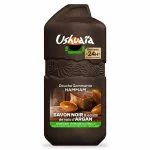 Flacon marron Ushuaïa Douche Gommante Hammam savon noir et noix d'argan