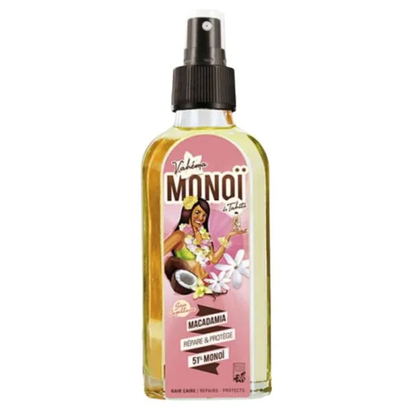 Vahéma Monoi Soin Capillaire Macadamia Répare Et Protège 51% Monoi 100ml