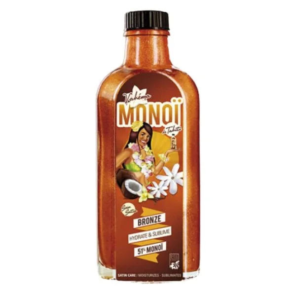 Vahéma Monoi Soin Satin Bronze Hydrate Et Sublime 51% Monoi 100ml