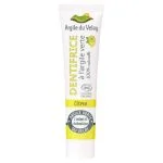 Tube blanc et jaune de dentifrice Argile du Velay à l'argile verte citron