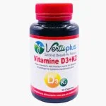 Pilulier noir et rouge Vertuplus Vitamine D3 plus K2 50 capsules