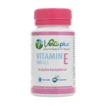 Pot Vertuplus Vitamin E 400 U.I. d-alpha-tocophérol, bouchon rose, 30 capsules