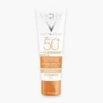 Tube blanc et orange Vichy Capital Soleil soin teinté anti-taches SPF 50