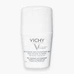 Roll-on blanc Vichy déodorant anti-transpirant 48h peau sensible 50 ml