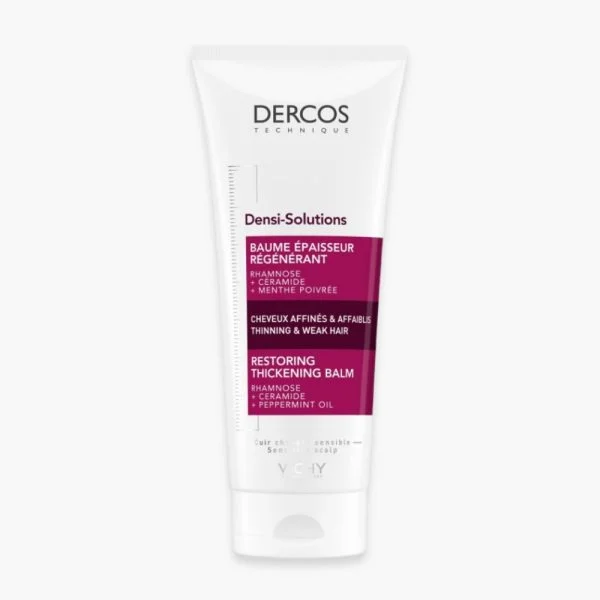 Tube blanc et fuchsia Dercos Densi-Solutions baume épaisseur régénérant 200 ml