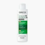 Flacon blanc et vert Dercos anti-pelliculaire DS shampooing démêlant 2 en 1