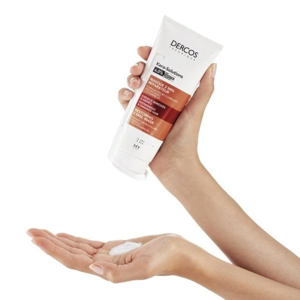 Vichy Dercos Kera-Solutions Masque 2min Réparateur 4% 200ml – photo 2