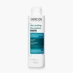 Flacon blanc et bleu Dercos Ultra apaisant shampooing dermatologique 200 ml