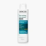 Flacon blanc et bleu Dercos Ultra apaisant shampooing cheveux secs 200 ml