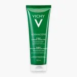 Tube vert Vichy Normaderm 3-en-1 nettoyant exfoliant masque 125 ml