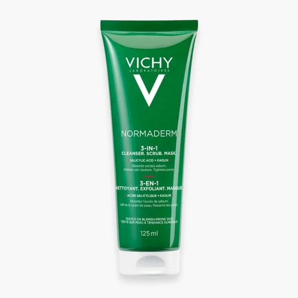 Vichy Normaderm 3en1 Exfoliant Nettoyant Masque 125ml