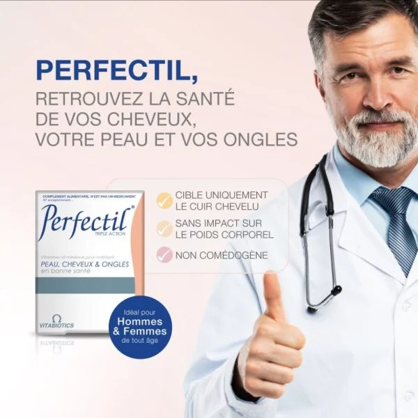 Vitabiotics Perfectil Triple Action Peau, Cheveux & Ongles 30 Comprimés – photo 2