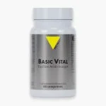 Flacon blanc Basic Vital Vit'all+ étiquette grise 60 comprimés