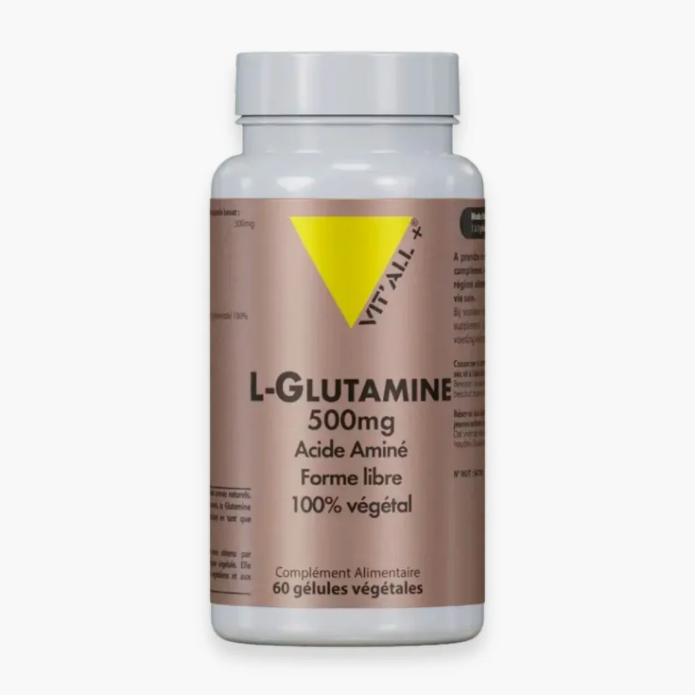 vitall-l-glutamine-500mg-acide-amine-forme-libre-100-vegetal-60-gelules.jpg Flacon rose Vit'all+ L-Glutamine 500mg acide aminé forme libre végétale