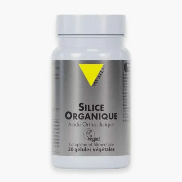 Flacon gris Vitall+ Silice Organique acide orthosilicique 30 gélules végétales
