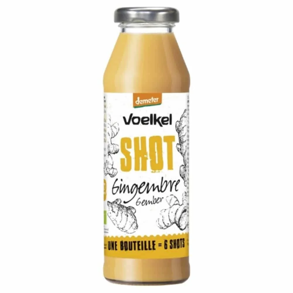 voelkel-shot-gingembre-280ml.jpg Bouteille en verre Voelkel Shot Gingembre Demeter, une bouteille égale 6 shots