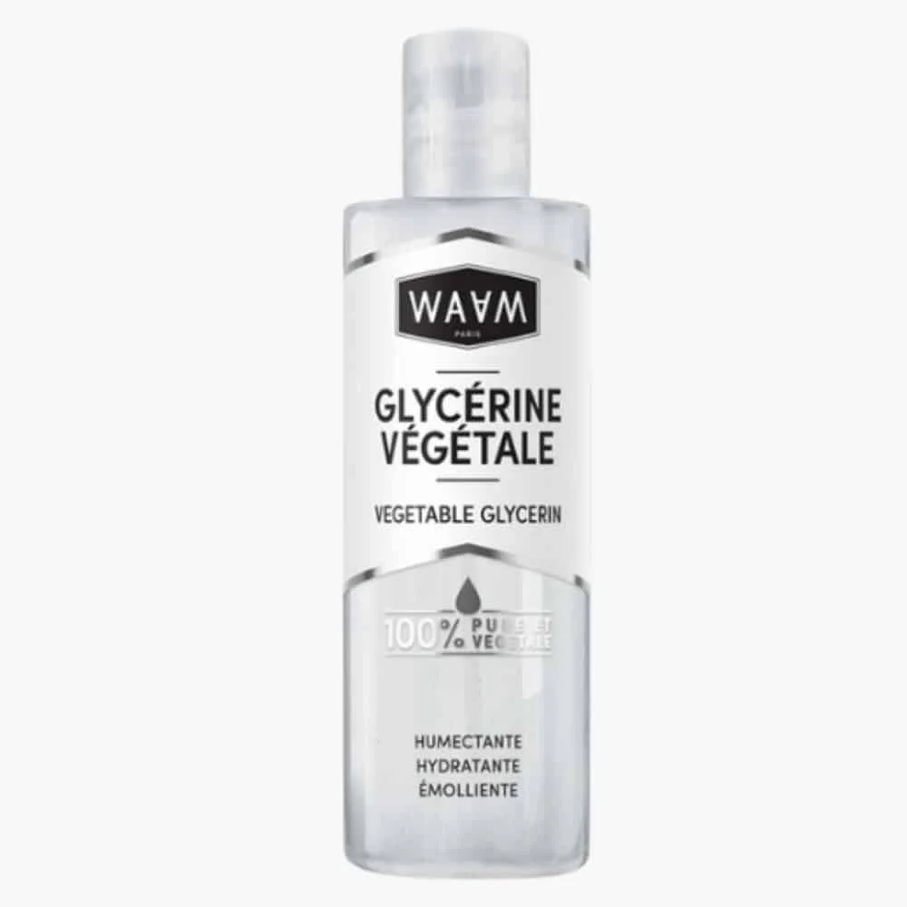 waam-glycerine-vegetale-hydratante-200ml.jpg Flacon transparent WAAM Glycérine Végétale 100% pure humectante et hydratante