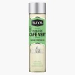 Flacon WAAM Huile de Café Vert 100% pure et végétale, étiquette verte