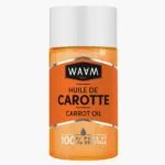 Flacon orange WAAM Huile de Carotte 100% pure et végétale, bouchon blanc
