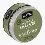 Pot en aluminium vert kaki de poudre de charbon Waam, mention purifiante détoxifiante