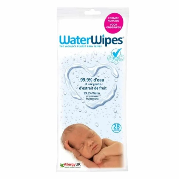 Waterwipes Lingettes Pour Bébés À Base D’eau 28u – photo 2