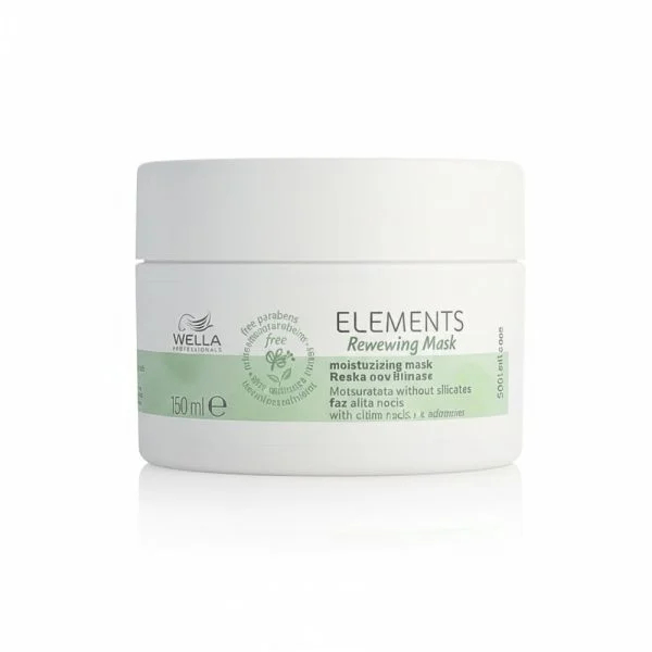 Pot blanc à bandeau vert du masque Wella Elements Renewing Mask 150 ml