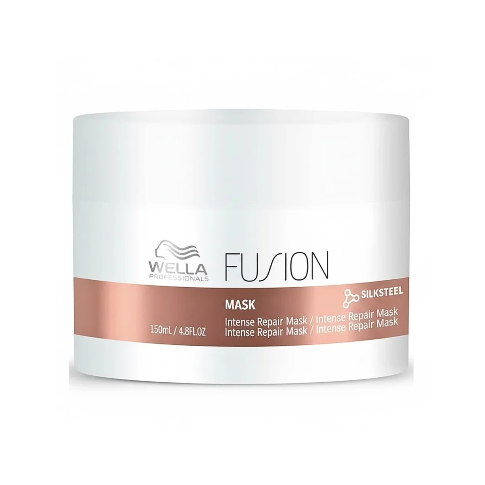 wella-pro-fusion-mask-150ml.jpg Pot blanc de masque Wella Professionals Fusion 150 ml avec bandeau cuivré