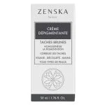 Boîte blanche et grise de crème dépigmentante Zenska Suisse taches brunes 50 ml