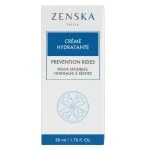 Étui blanc et bleu de la crème hydratante Zenska Suisse 50 ml