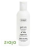 Flacon blanc Ziaja goat's milk après-shampoing kératine 200 ml, cheveux secs