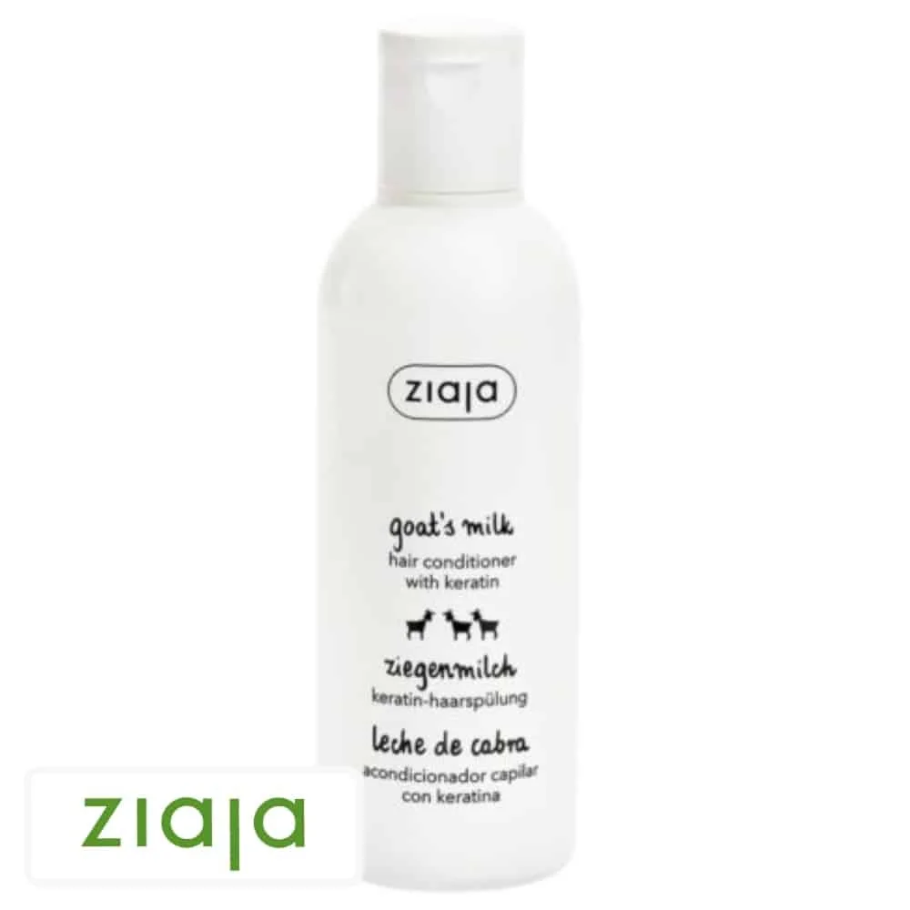 ziaja-goat-milk-apres-shampoing-fortifiant-a-la-keratine-200ml.jpg Flacon blanc Ziaja goat's milk après-shampoing kératine 200 ml, cheveux secs