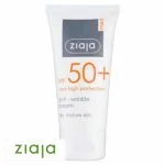 Tube blanc Ziaja Med crème anti-rides SPF 50+, peaux sèches et matures