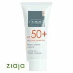 Tube blanc Ziaja Med crème teintée naturelle SPF 50+, tube de 50 ml