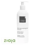 Flacon pompe blanc Ziaja Med Physioderm baume corporel étiquette noire