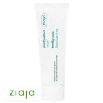 Tube blanc Ziaja Mintperfect Sage dentifrice sans fluor sur fond blanc