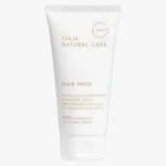 Tube blanc Ziaja Natural Care Hair Mask, inscriptions cuivrées, fond clair