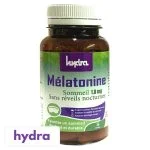 Flacon ambré étiquette verte Hydra Mélatonine sommeil 36 gélules