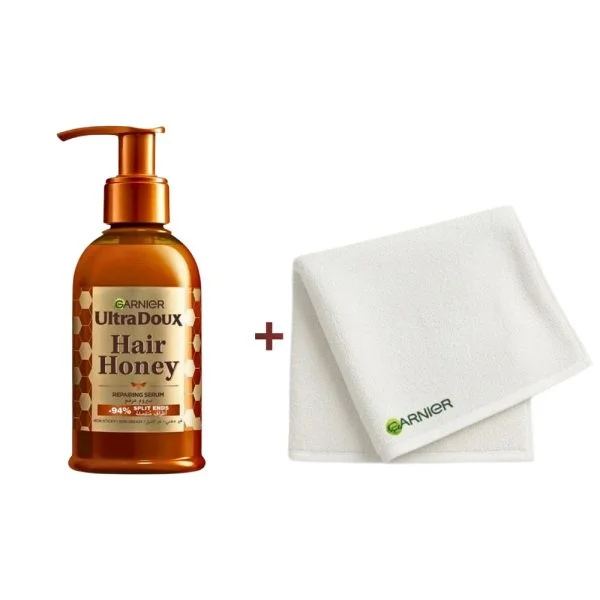 🎁 Pack 🎁 GARNIER Ultra Doux Coffret « serum Hair Honey 120ml+Serviette »